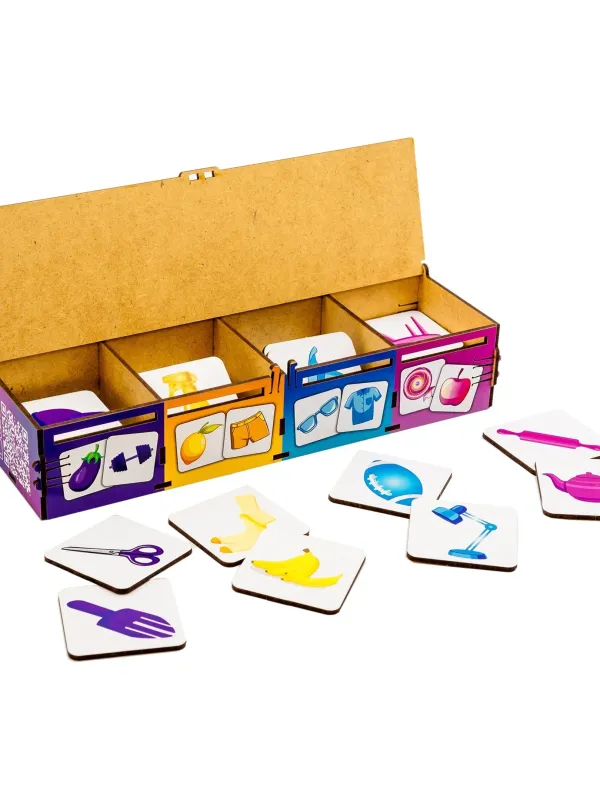 Produktas PuzzleOK rūšiuokliai Montessori Spalvos Paveikslėlis