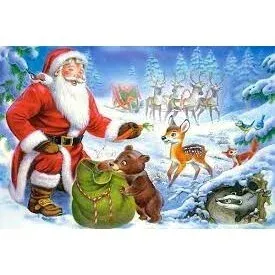 Produktas Castorland atvirukas - dėlionė 24 detalės  Santa and The Bear Paveikslėlis