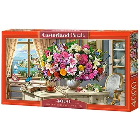 Produktas Castorland dėlionė Summer Flowers And Cup Of Tea 4000 Det Paveikslėlis