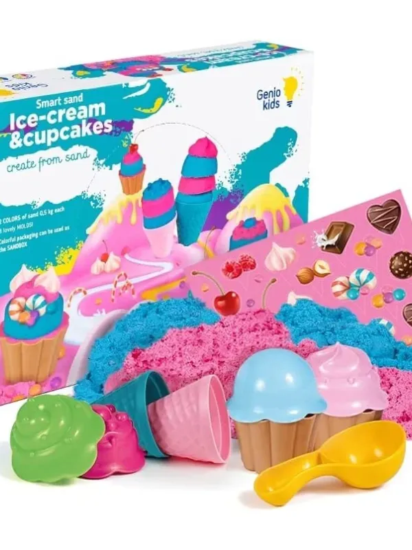 Produktas Genio kids rinkinys išmanusis smėlis Keksiukai ir ledai, 1 kg Paveikslėlis