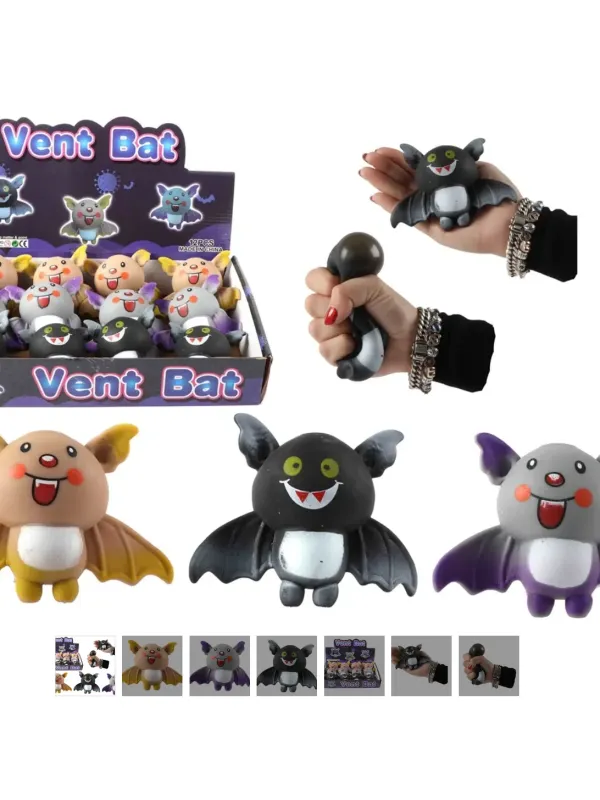 Produktas Antistresinis šikšnosparnis 10 cm suspaudžiamas Paveikslėlis