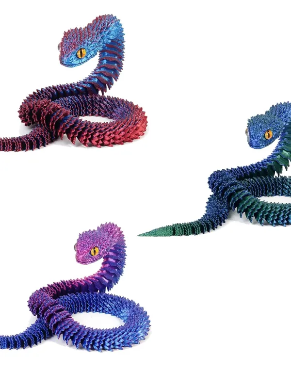 Produktas 3D spausdinta lanksti gyvatė žaislas 60 cm Paveikslėlis