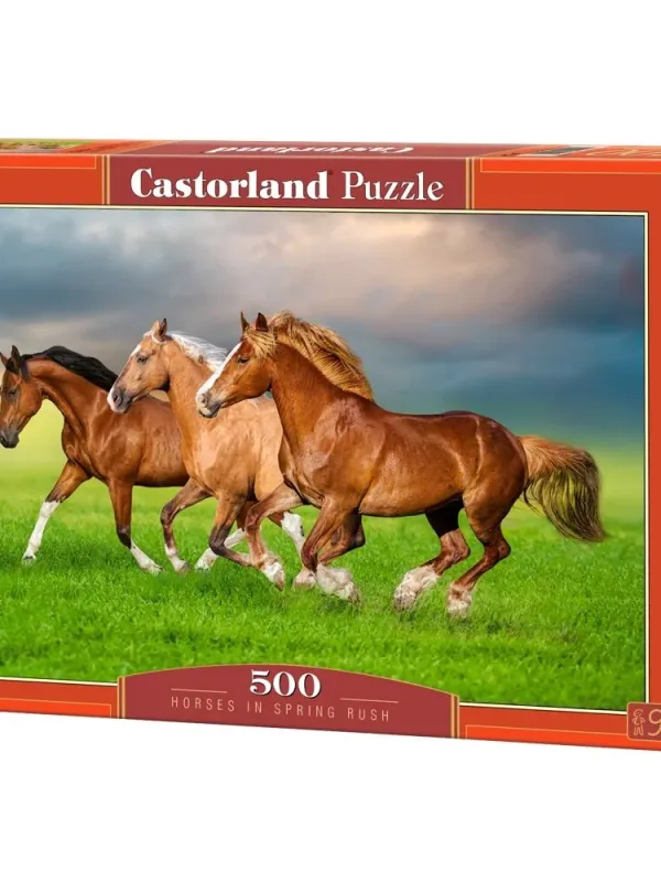 Produktas Castorland dėlionė Horses in Spring Rush 500 det Paveikslėlis