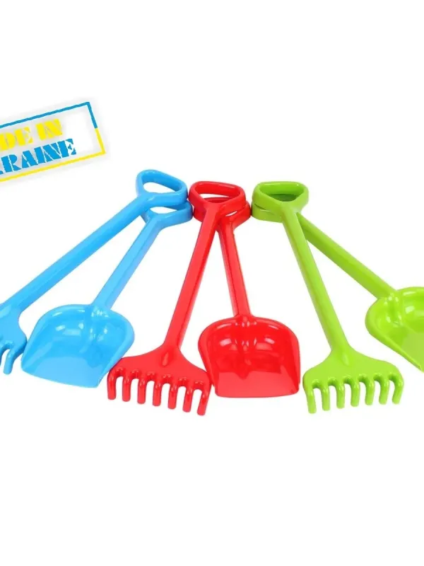 Produktas Technok smėlio rinkinys kastuvas ir grėblys 50 cm Paveikslėlis